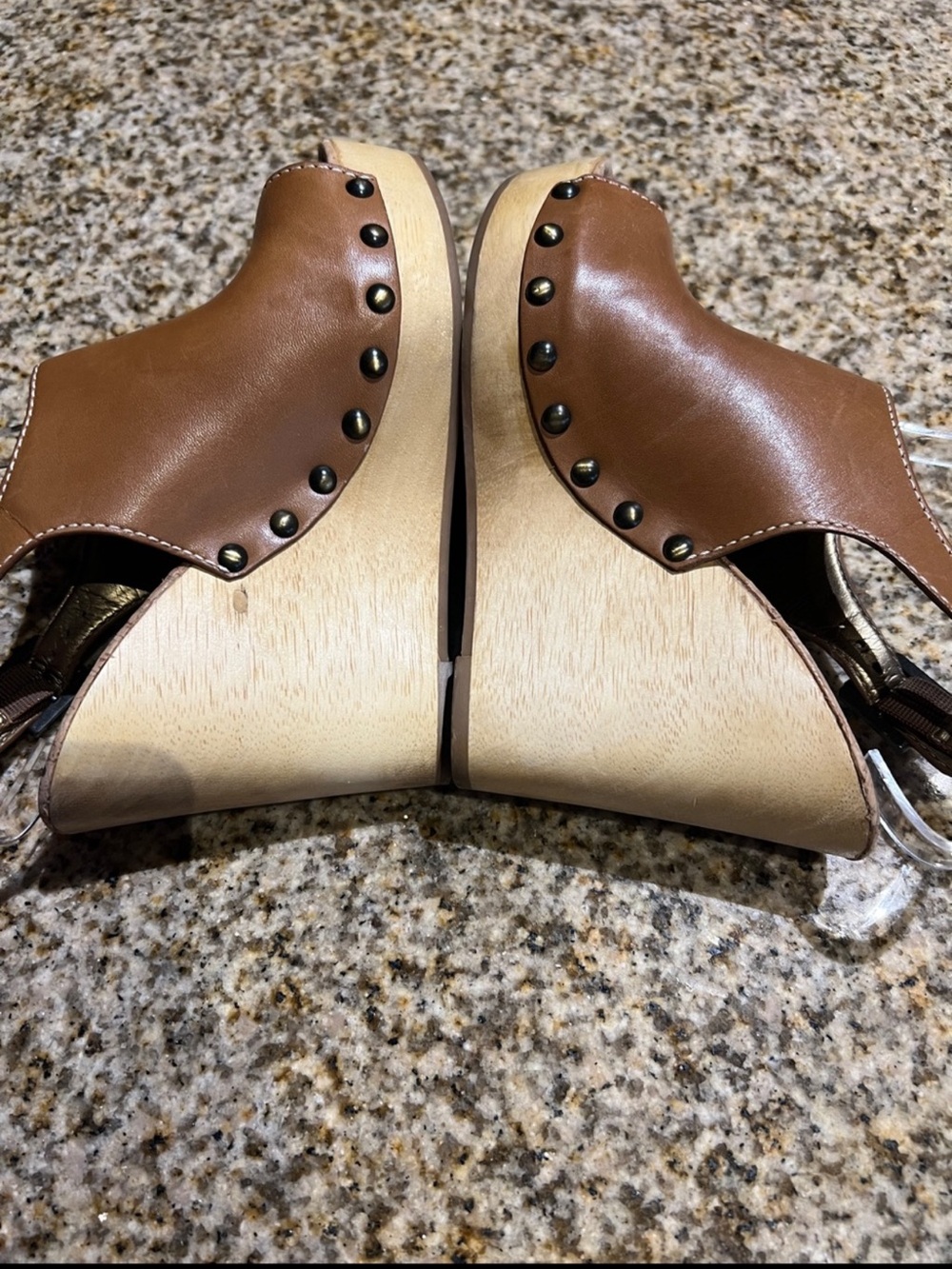 Sam Edelman Brown Peep-Toe Slingback Wedges
